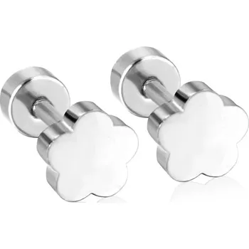 Náušnice Dětské náušnice z chirurgické oceli ve stříbrné barvě - EA609101S