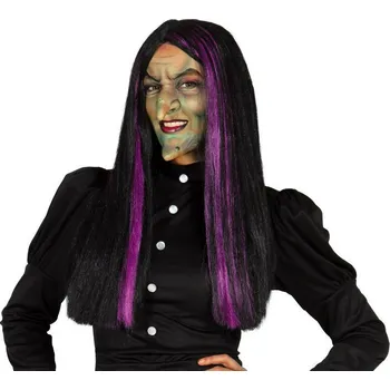 Karnevalová paruka Paruka čarodějnice černo-fialová