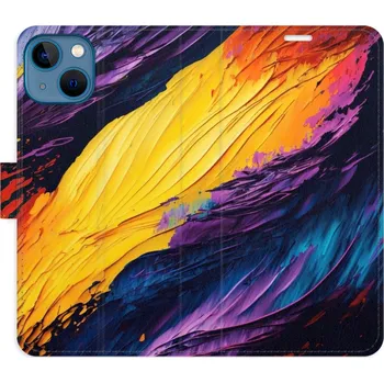 Pouzdro na mobilní telefon Flipové pouzdro iSaprio - Fire Paint - iPhone 13