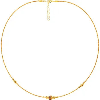 Náhrdelník Zlatý náhrdelník se smaltem - kuličky - AP532-9607