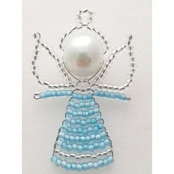 Vánoční dekorace Anděl s křídly stříbrné barvy č.15