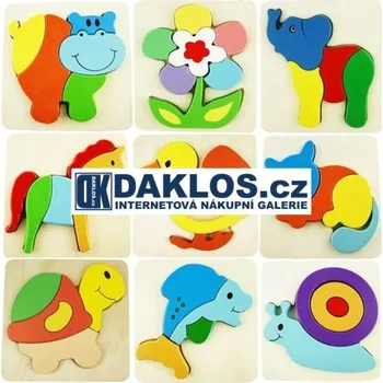 Dřevěná hračka Dřevěné kostky / Puzzle / Zvířátka / Hlavolam / Stavebnice Kohout