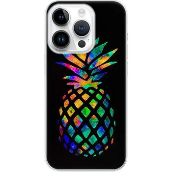Odolné silikonové pouzdro iSaprio - Rainbow Pineapple - iPhone 15 Pro