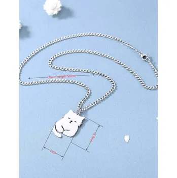 Řetízek Náhrdelník kotě zasněné, chirurgická ocel