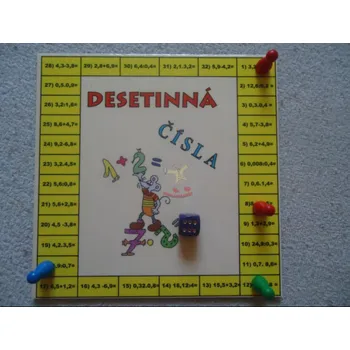 Přírodní věda Multip Matematická hra-desetinná čísla pro třídu 30x30 cm