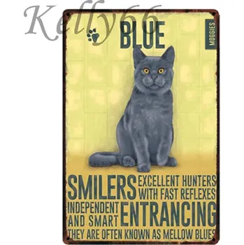 Plechová cedule Plechová cedule na zeď-britská kočka