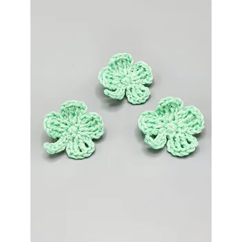 Brož Háčkovaný čtyřlístek - brož