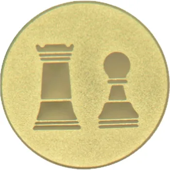 Emblém šachy, pr. 50 mm, zlato