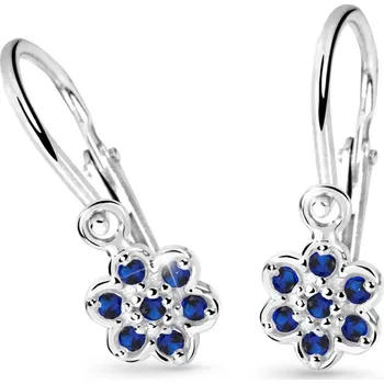 Náušnice Cutie Jewellery Dětské náušnice z bílého zlata C2746B-Dark Blue
