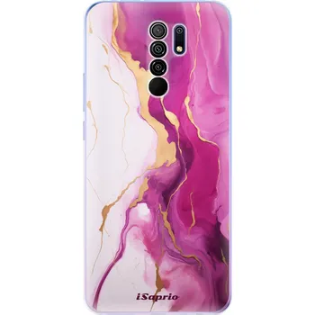 Telefonní příslušenství Odolné silikonové pouzdro iSaprio - Pink Gold Marble - Xiaomi Redmi 9