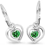 Cutie Jewellery Dětské náušnice z bílého zlata C2752B-Green