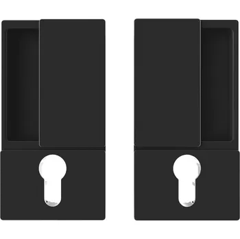 Dveřní kování AGB - MUŠLE WAVE na otočné dveře PZ PZ otvor pro vložku BS - Černá matná