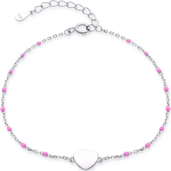 Náramek NUBIS® Stříbrný náramek srdíčko - NB-1237