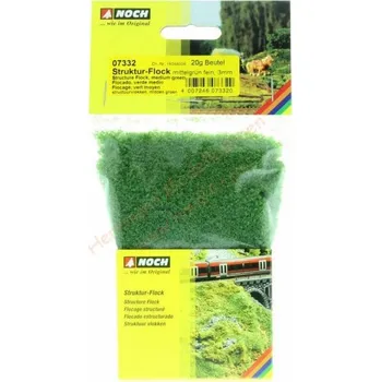 Modelová železnice NOCH Pěnové vločky - střední zelené, jemné, 3 mm - 20 g
