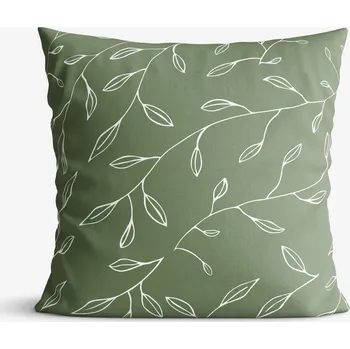 Povlak na dekorativní polštářek Bavlněný povlak na polštář - Čajové lístky 40 x 60 cm
