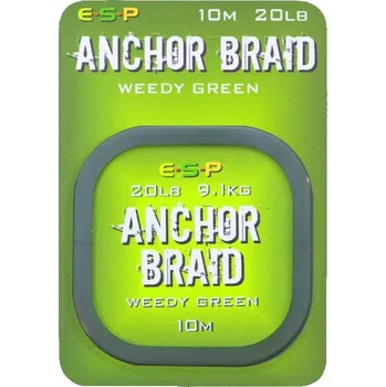 ESP návazcová šňůrka Anchor Braid Weedy Green 20lb, 10 m