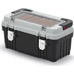 Kufr na nářadí s kov. držadlem a zámky OPTIMA šedý 470x256x238