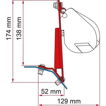 Markýza FIAMMA Adaptér Ford Custom Lift Roof H1