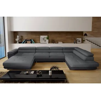 Sedací souprava Rohová sedačka LAING U mini+L, pravá, světle šedá/tmavě šedá + vyzvednutí ZDARMA