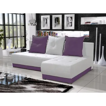 Sedací souprava Rohová sedačka KAISON 13, krémová/fialová + vyzvednutí ZDARMA