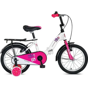 Dětské kolo MTB 16" kolo PICOLO Hi-Ten V-brzdy,1x rychlost , bílo-růžová lesk
