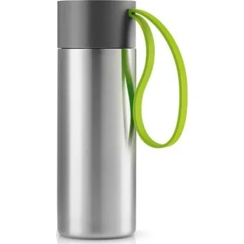 Termoska Eva Solo Cestovní hrnek šedý s limetkovým poutkem 567464