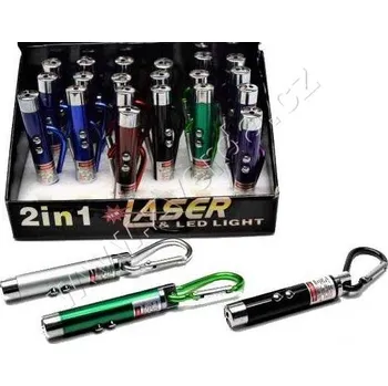 Hračka pro kočku Ukazovátko/vábítko pro kočky-LED 7cm s karabinou