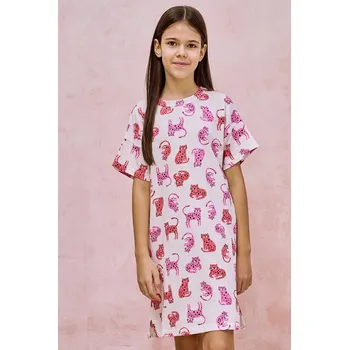 Taro noční košile dívčí Annabel 3173 - kočka, 158 (Dívčí noční košile Taro)