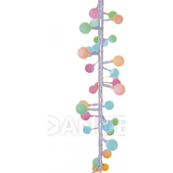 Reklamní LED panel Vánoční řetěz VELKÉ CHERRY s časovačem 4 m 40 LED IP44 multicolor