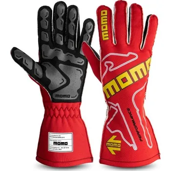 Rukavice MOMO PERFORMANCE závodní rukavice s FIA homologace (vnější šití), red