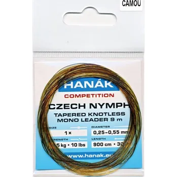 Hanák Competition Hanák Francouzský Návazec Czech Nymph Monofilní Ujímaný 9m Barva: camou