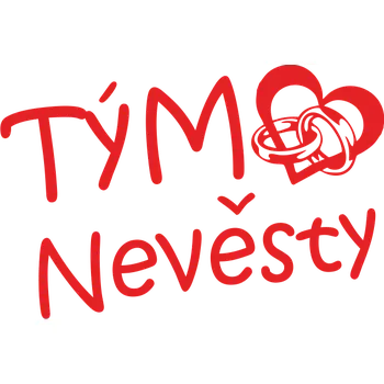 ON-DESIGN Potisk TÝM NEVĚSTY 3 Barva: červená, Velikost motivu: A5