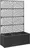 Vyvýšený záhon s treláží 83 x 30 x 130 cm polyratan, černý