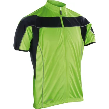 Pánské tričko Spiro Pánský cyklistický dres RT188M Green-Black XXL