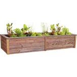 Vyvýšený záhon 195 x 80 x 40 cm dřevěný kaštan