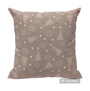 Vánoční dekorace Povlak "bílé stromky na šedé" na polštář o rozměru 40x40 cm