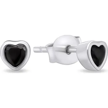 Náušnice Brilio Silver Něžné stříbrné náušnice se zirkony Srdíčka EA599WBC + 2 měsíce na vrácení zboží