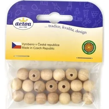 Dětské navlékací korálky Dřevěné korálky 10mm, přírodní, 20ks