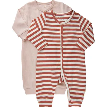 MINYMO OVERALY MINYMO, S PROUŽKY 2 KS, RŮŽOVÉ, BAVLNA Velikost: 80