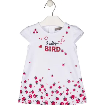 Kojenecké šaty LOSAN ŠATY LOSAN, S BERUŠKAMI, BÍLÉ Velikost: 74