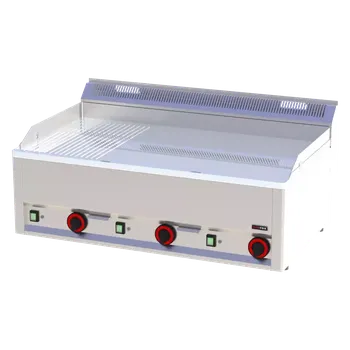 Grilovací deska 97x48 elektrická durable chrom kombinovaná bez podestavby 400 V | REDFOX - FTHRC 90 EL
