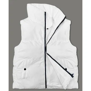 Dámská vesta Stříbrná péřová vesta s vysokým límcem od J.STYLE, odstíny bílé S (36) i392_22761-46