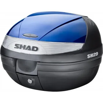 Zavazadlo na motocykl Motokufr SHAD SH29 D0B29100+D1B29E01 s plotnou (kufr s modrým krytem víka)