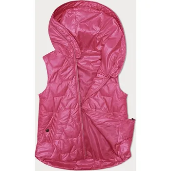 Dámská vesta Neonově růžová tenká dámská vesta se zlatým zipem S'West (B8229-83) odstíny růžové L (40)