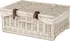 Úložný box ČistéDřevo PR187 proutěná zásuvka s víkem a řemínky bílá