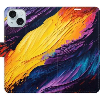 Pouzdro na mobilní telefon Flipové pouzdro iSaprio - Fire Paint - iPhone 15