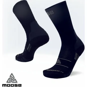 Pánské ponožky MOOSE ponožky Run merino, černé S 38-39