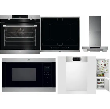 Set domácích spotřebičů AEG Mastery SteamBake BCK455350M + AEG Mastery DoubleBridge IKE64450XB + AEG Mastery DBB5660HM + AEG Mastery MSB2547D-M + AEG Mastery MaxiFlex FEE73517PM + AEG TSC6M181ES