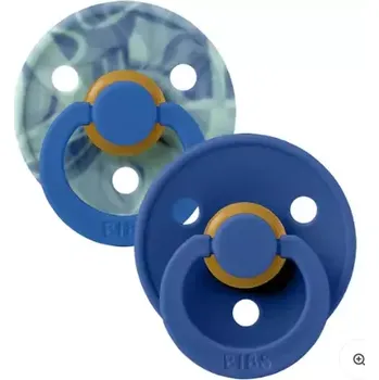 dudlíky BIBS Colour dudlíky z přírodního kaučuku 2ks velikost 1 (0-6měs) Ocean Tie Dye/Cornflower (115297)