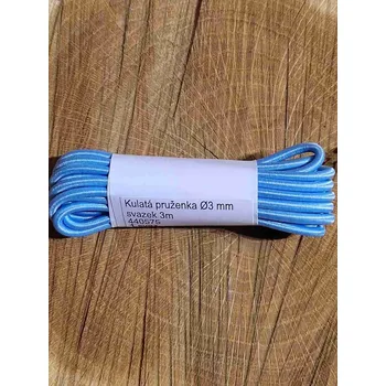 Textilie Kulatá pruženka Ø3 mm svazek 3m barva modrá světlá